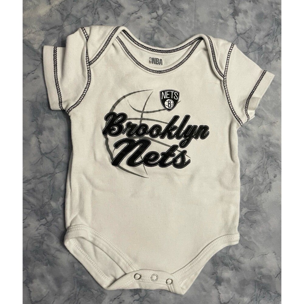 NBA Brooklyn Nets Basketball Baby Onesie Bodysuit, Size 3-6 months